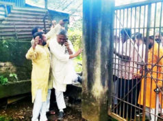 (ভিডিও)গেটে তালা, বেড়া টপকে স্বাস্থ্যকেন্দ্রে ঢুকলেন এমপি